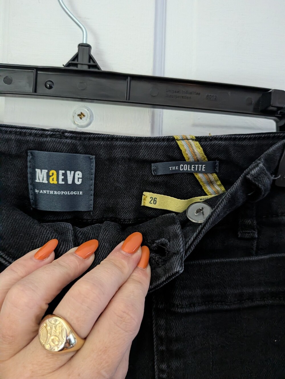 Maeve by Anthropologie The Colette Black Wide Leg Crop Jeans Size 26 - Picture 3 of 5